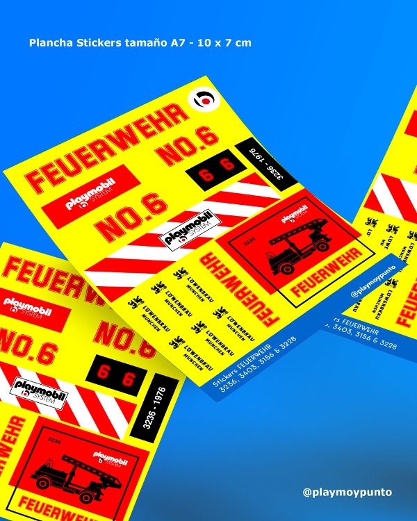 Camión de Bomberos 3236 - Sticker Papel autoadhesivo