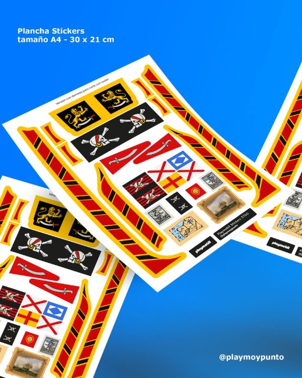 Barco Pirata 3750 - Sticker Físico