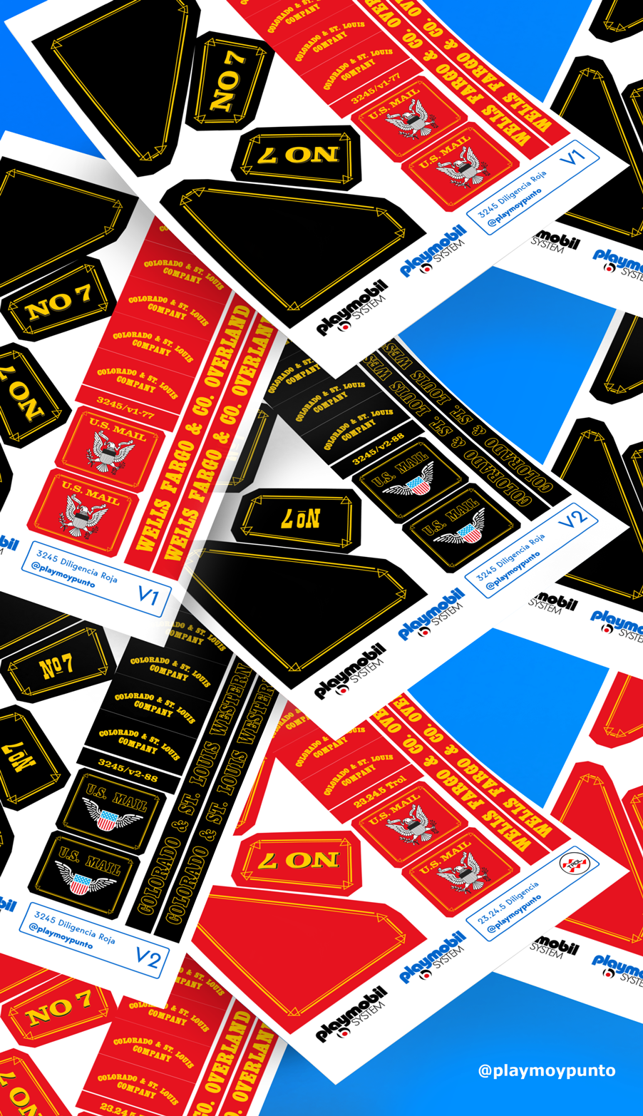 Red Stage Coach 3245 - Sticker Papel autoadhesivo